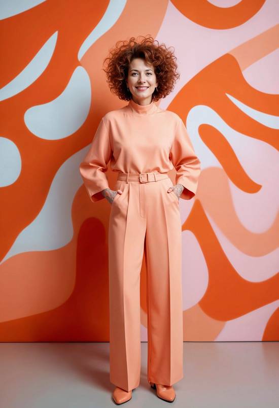 橙色褲子配什么顏色上衣好看，橙色褲子配上衣色彩指南：從經(jīng)典到潮流的25種配色方案