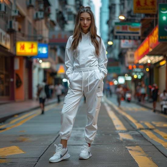 白色運動褲配什么上衣好看，白色運動褲上衣搭配指南，百搭時髦全攻略