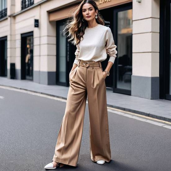 闊腿褲長度到哪里好看，闊腿褲完美長度指南：顯高顯瘦關鍵點位