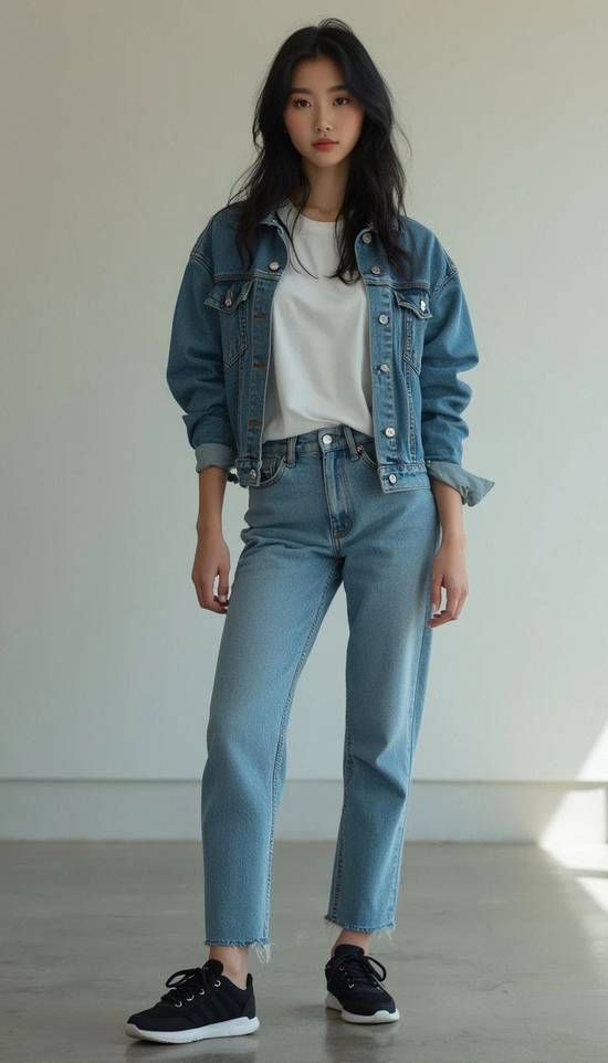 牛仔外套搭配什么褲子好看，牛仔外套搭配牛仔褲好看嗎？