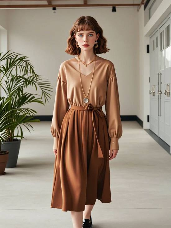 杏色裙子配什么顏色上衣好看，杏色裙子最佳上衣配色推薦