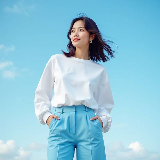 天藍色褲子配什么顏色上衣好看，天藍色褲子搭配什么顏色上衣好看？