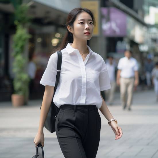 襯衣搭配什么褲子好看，襯衣搭配褲子好看推薦：黑色牛仔褲