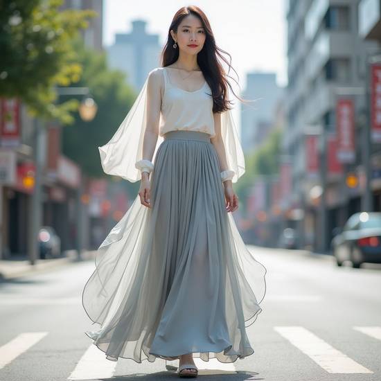 灰色上衣配什么顏色裙子好看，灰上衣配裙色彩指南，解鎖優雅高級穿搭術