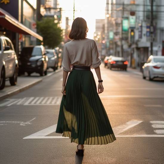 墨綠色裙子配什么顏色上衣好看，墨綠裙裝高級配色指南：優選上衣色彩搭配方案