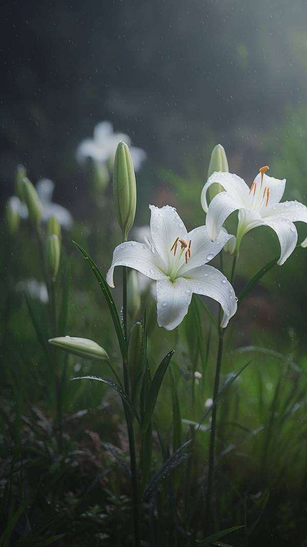 喜歡百合花的女人性格，溪邊折取三莖玉，照影猶勝水仙妝
