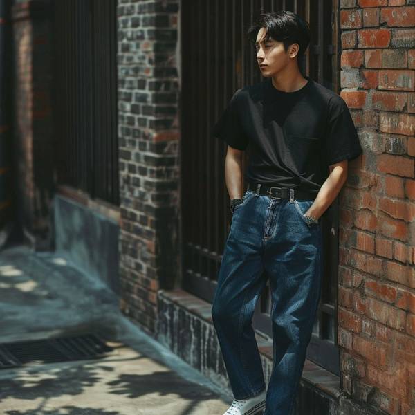 寬松牛仔褲搭配什么上衣，潮流穿搭指南：寬松牛仔褲與五種上衣的時髦搭配法則