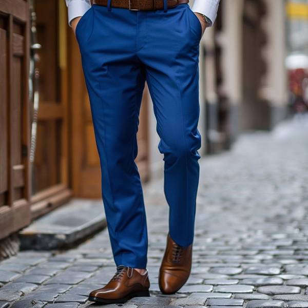 藏藍色褲子配什么顏色鞋子，25字以內藏藍色褲子配色指南-優選鞋款搭配方案