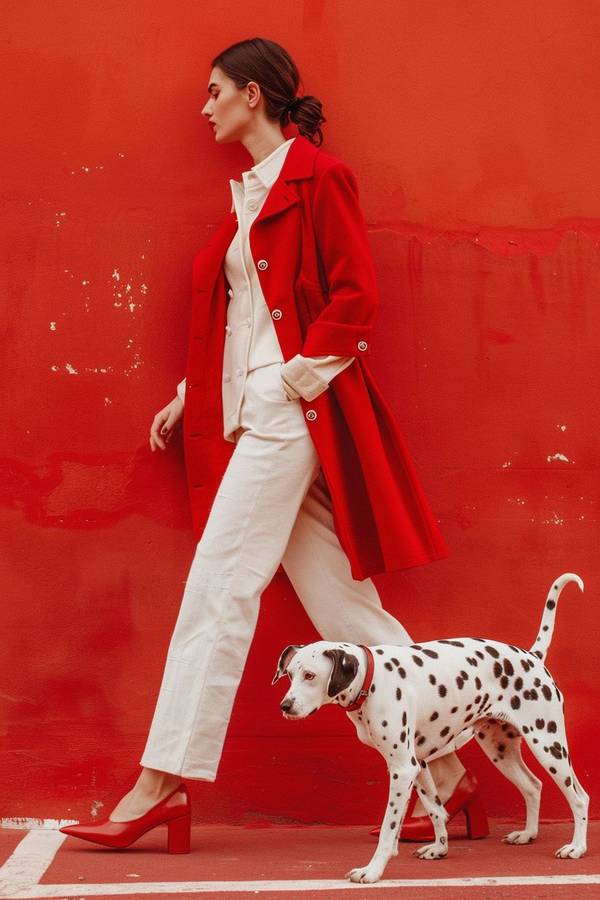 紅色大衣配什么褲子，復古紅大衣配這4款褲裝氣場全開 絕美冬日時髦指南