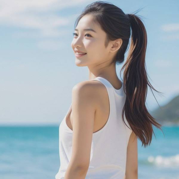 圓臉怎樣扎馬尾顯臉小，圓臉馬尾高顱頂扎法即刻瘦臉