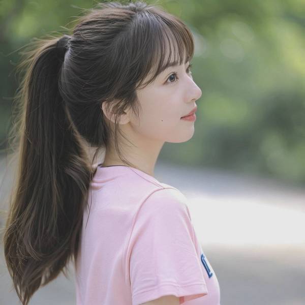 扎馬尾配什么劉海，八字劉海配馬尾，瞬間提升顏值的時尚秘密