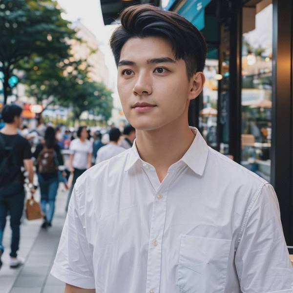 不燙不染男生自然發(fā)型，蓬松清爽露額短發(fā)，重塑陽光校草少年感