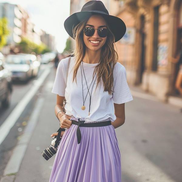 紫色上衣配什么顏色褲子好看，8款完美配色方案解鎖紫色上衣穿搭密碼