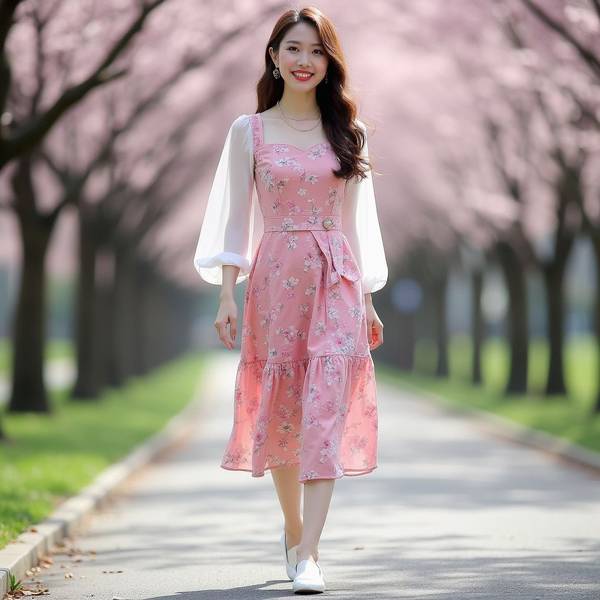 長(zhǎng)袖碎花連衣裙配外套，唯美碎花秋日疊穿術(shù)：長(zhǎng)袖連衣裙搭配外套的時(shí)尚指南