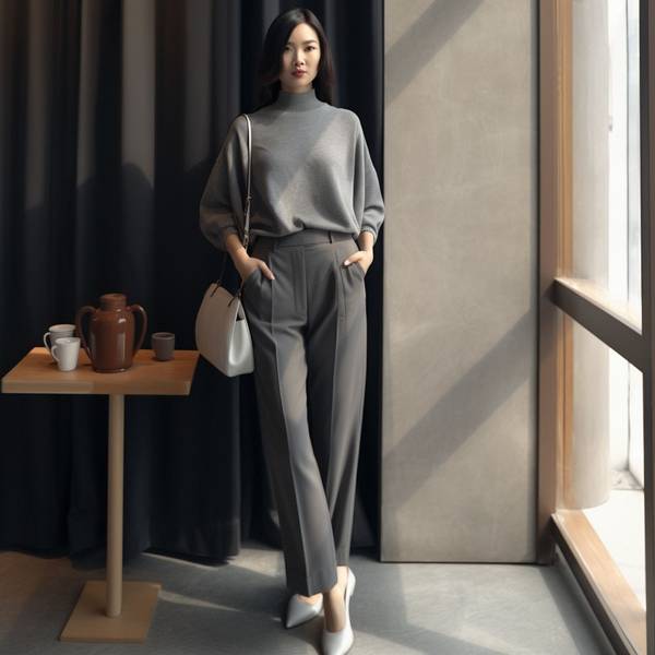 灰色褲子搭配什么顏色上衣，7種最耐看灰色褲裝搭配方案，教你輕松駕馭上衣配色
