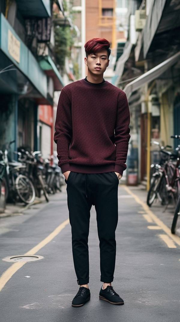 棗紅色上衣配什么顏色褲子，棗紅色上衣搭配經典色褲裝萬能配色法則