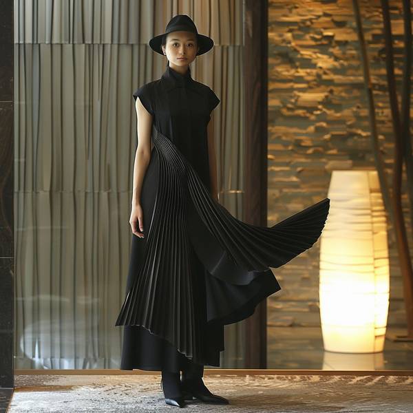 黑色無袖連衣裙配什么外套，黑裙無袖穿搭指南：這4件外套最顯氣質