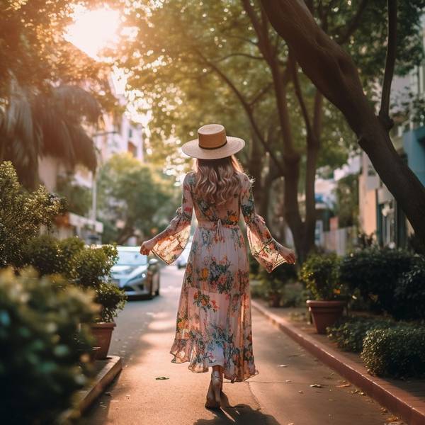 長(zhǎng)袖碎花連衣裙配外套，唯美碎花秋日疊穿術(shù)：長(zhǎng)袖連衣裙搭配外套的時(shí)尚指南