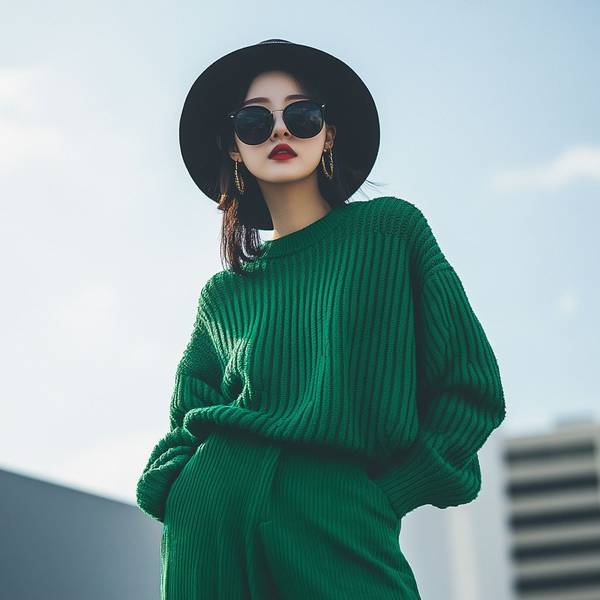 綠色配黑色好看嗎，綠色與黑色的高級感搭配，時尚撞色美學指南