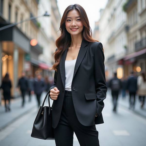 黑色西服外套怎么搭配，23款實用造型解鎖黑西服的時尚密碼