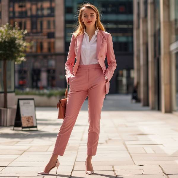 粉色褲子配什么顏色上衣，粉色褲子搭配指南：從冰淇淋色到中性色的時尚配色方案