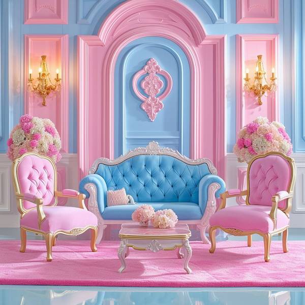 藍色和粉色搭配好看嗎，藍粉交融設計綻放優雅迷人的視覺和諧