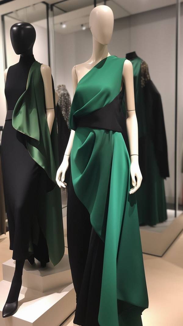 綠色配黑色好看嗎，綠色與黑色的高級感搭配，時尚撞色美學指南