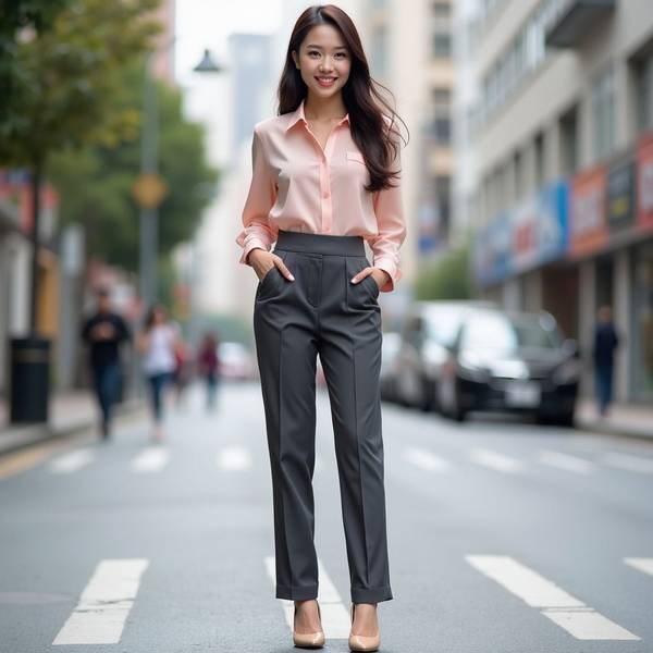 灰色褲子配什么顏色上衣，深灰長褲搭配4款最洋氣上衣服色方案