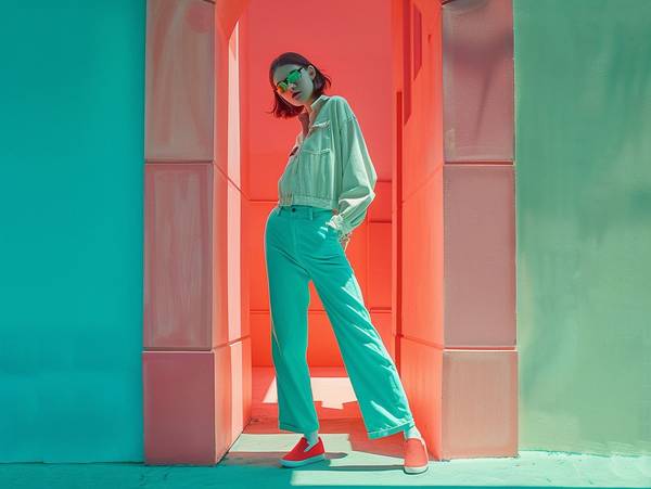 青藍(lán)色配什么顏色好看，青藍(lán)色配橙紅色調(diào)的驚艷撞色穿搭指南