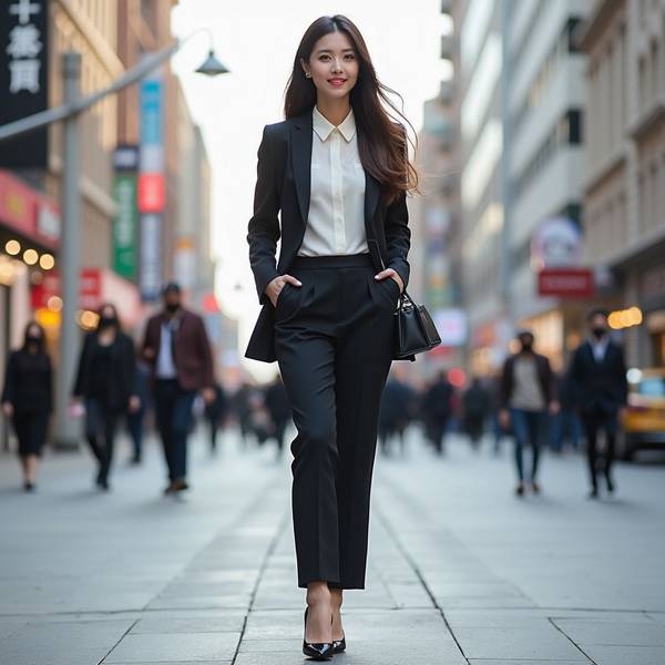 黑色褲子配什么顏色上衣，黑白配搭出型，這四種顏色組合值得收藏