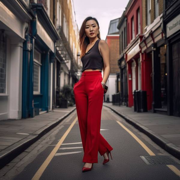 紅色褲子配什么顏色上衣，深紅驚艷的穿搭手冊，解鎖25種別致配色方案