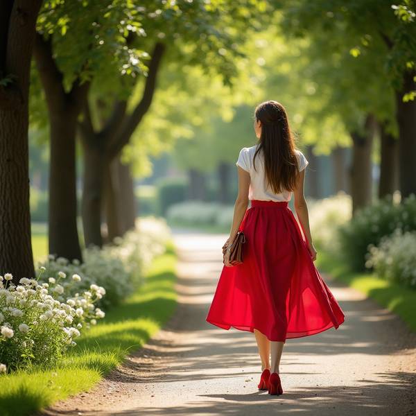 紅色裙子配什么顏色上衣，紅裙穿搭指南：五種絕美配色方案解鎖優雅魅力