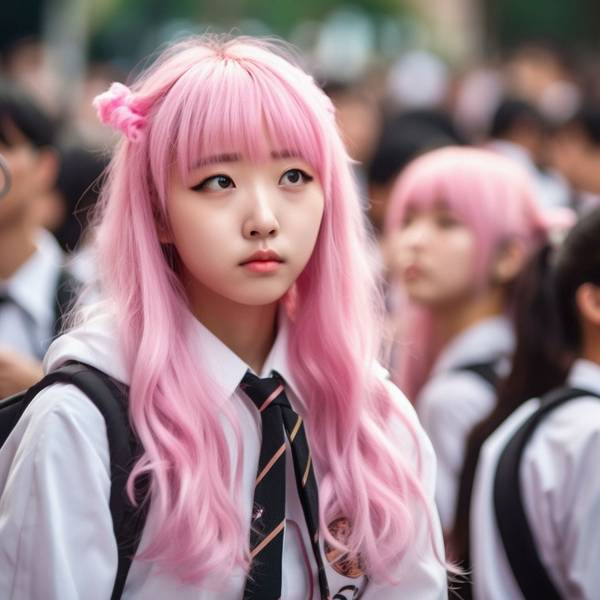 粉色頭發怎么搭配衣服，粉發女孩的穿搭密碼與配色全攻略