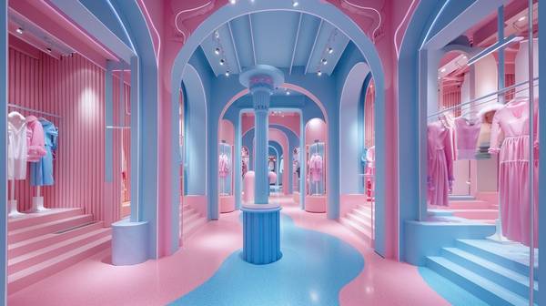 藍色和粉色搭配好看嗎，藍粉交融設計綻放優雅迷人的視覺和諧