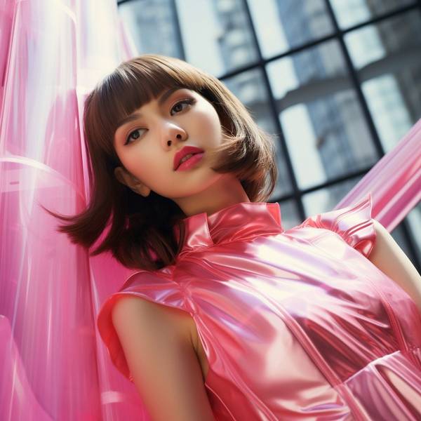 粉色衣服配什么口紅，桃花粉衣與溫柔杏粉唇妝的浪漫邂逅