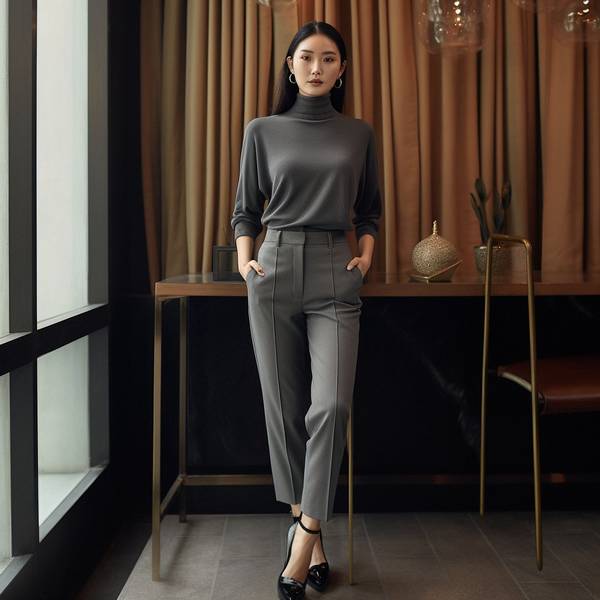 灰色褲子配什么顏色上衣，深灰長褲搭配4款最洋氣上衣服色方案