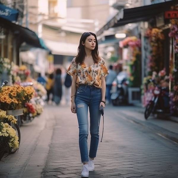 藍色牛仔褲搭配什么顏色上衣，經典藍牛仔褲搭配紅色白黑色上衣時尚穿搭指南