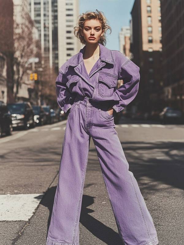 紫色褲子配什么顏色上衣，紫色搭配指南：17個(gè)上衣配色方案演繹高級(jí)感