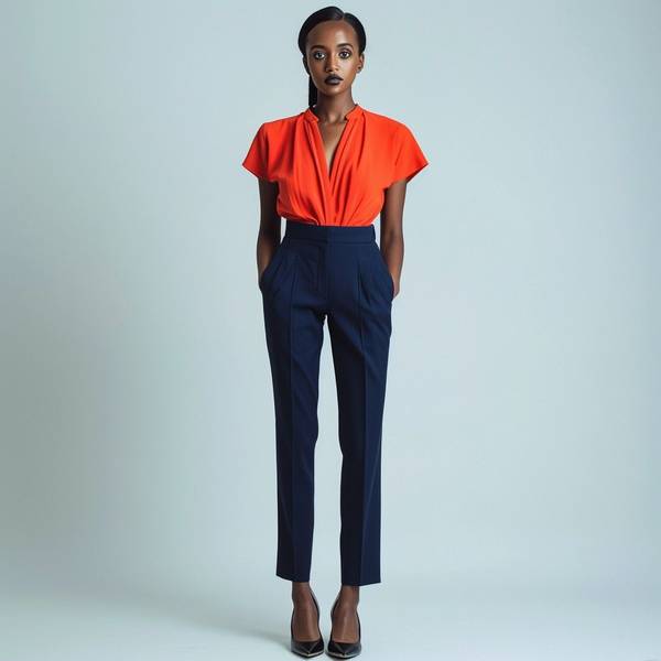 藍色褲子配什么顏色上衣好看，優(yōu)雅藍褲穿搭指南：從牛仔藍到克萊因藍的配色方案