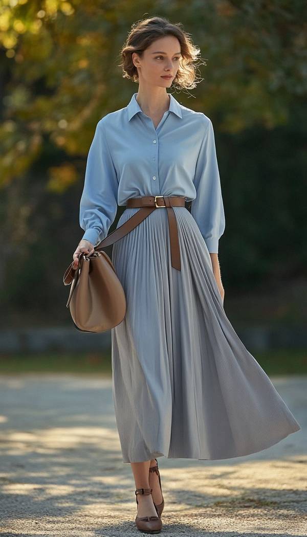 藍(lán)裙子配什么顏色的包，藍(lán)裙搭配指南：五種配色方案點(diǎn)亮優(yōu)雅造型