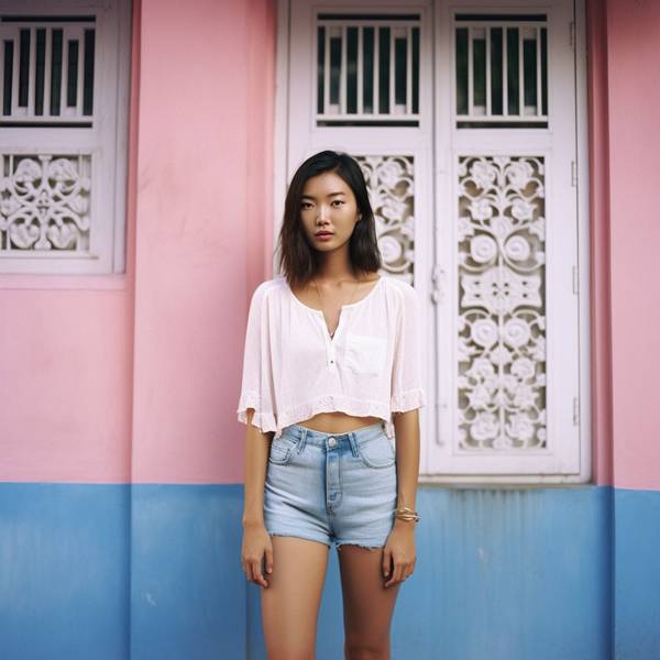 粉色短褲配什么顏色上衣，粉系穿搭秘籍：8種配色解鎖粉色短褲時(shí)尚造型