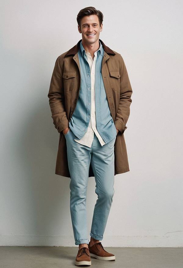 淺藍色衣服配什么顏色褲子，淺藍色上衣配色指南七種經典百搭褲子優選