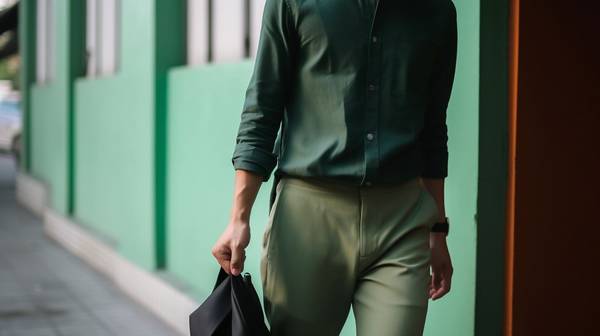 淺綠色襯衣配什么褲子，淺綠襯衣配色指南：五種經典褲裝搭配法則