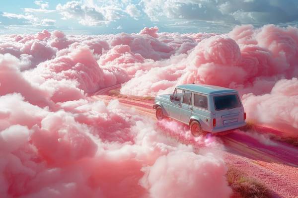 藍(lán)色加什么顏色變粉色，天空藍(lán)融櫻粉紅變夢幻玫瑰粉