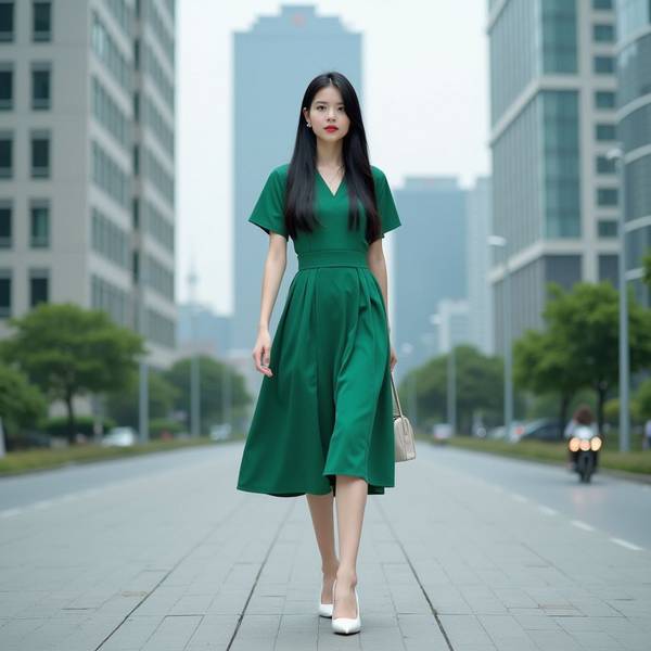 草綠色裙子配什么鞋子，草綠色裙子的完美鞋履搭配指南