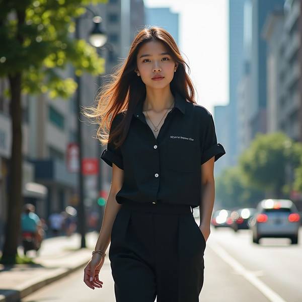 黑色短袖配什么顏色褲子，黑色短袖搭配這些褲子顏色最顯高級時尚