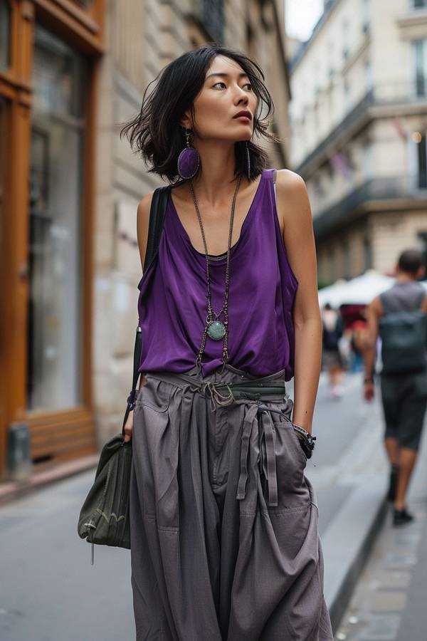 紫色衣服配什么顏色裙子，紫色與裙裝色彩搭配的時尚靈感指南