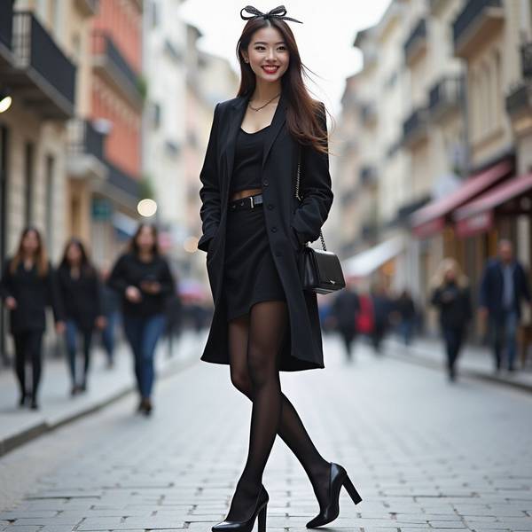 藏藍色裙子配什么顏色襪子，藏藍半裙配色指南：這5種襪子搭配最優雅高級