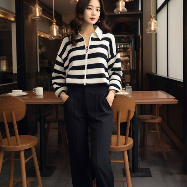 深藍色褲子配什么顏色上衣好看，深藍長褲配色指南 四種經典上衣搭配方案