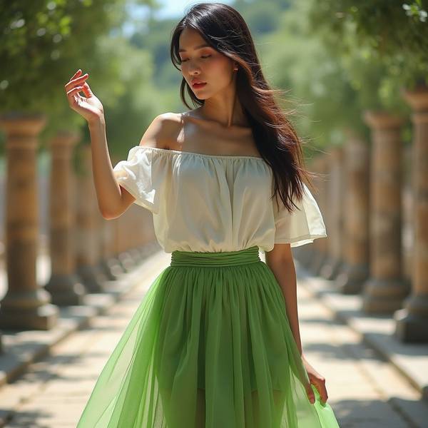 草綠色裙子配什么鞋子，草綠色裙子的完美鞋履搭配指南